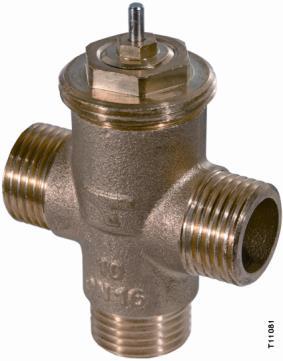 55.109/1 UT: Three-way unit valve, PN 16 How energy effiieny is improved Linear mixture and no leak losses in the ontrol passage for energy-effiient regulators.