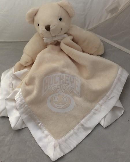 00 UPC # 636815447152 OSU Teddy Bear Baby Blanket