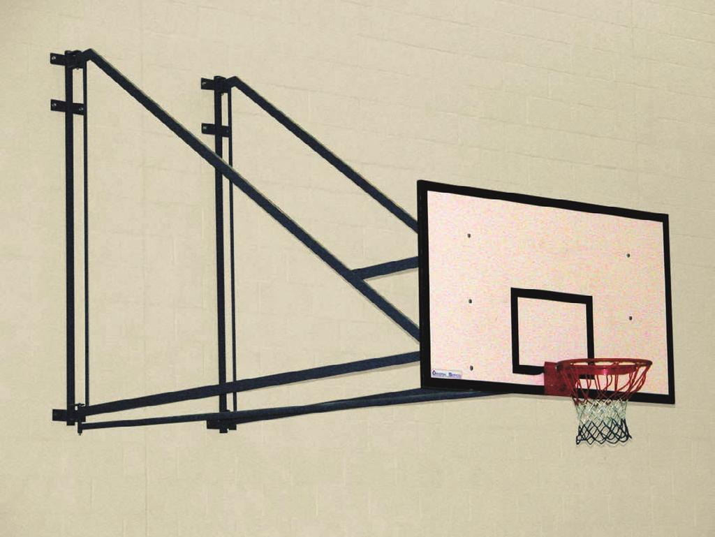 BASKETBALL MATCHPLAY GOALS Options include: Independently tested to BS EN70 WALL MOUNTED MATCHPLAY BASKETBALL GOALS These hinged wall mounted basketball goals are manufactured to the highest