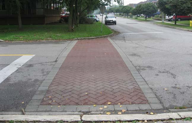4.2.5 OTHER DEVICES Rumble strips and textured crosswalks should not be used as traffic calming measures.