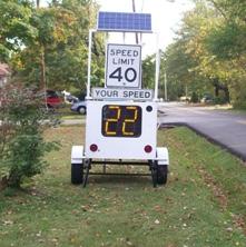Radar Trailer Placement A radar trailer is a temporary device that measures an approaching vehicle s speed and displays it next to the posted speed limit.