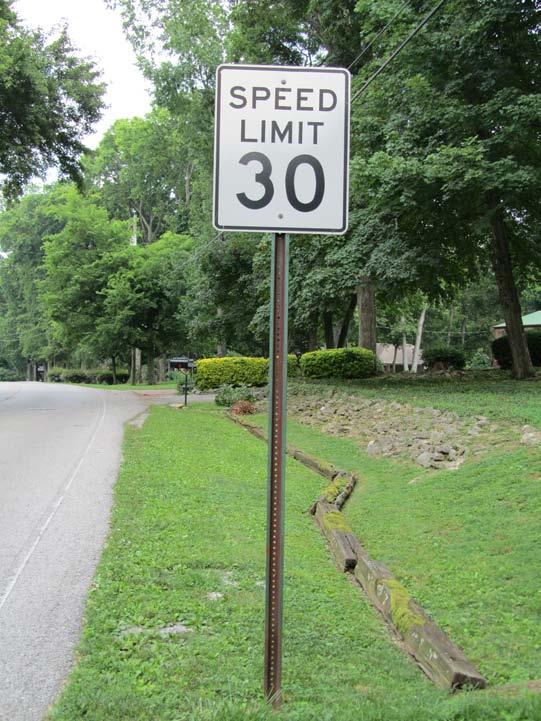 For this reason, additional signage and/or adjusting the posted speed limit of a roadway are