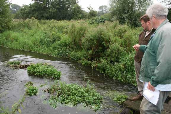 The management of watercress and hemlock water dropwort was raised during the site visit.