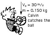 Class Work 1. Calculate the momentum of a 0.150-kg ball travelling at 30 m/s. 2. Calculate the momentum of a 0.150-kg ball after Calvin throws the ball at 20 m/s. 3. Calculate the momentum of a 0.1-kg snowball that Calvin throws at 10 m/s at Susie.