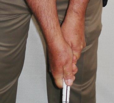 This will be your Natural position for placing your hands on the golf club grip. This is my natural hand position.