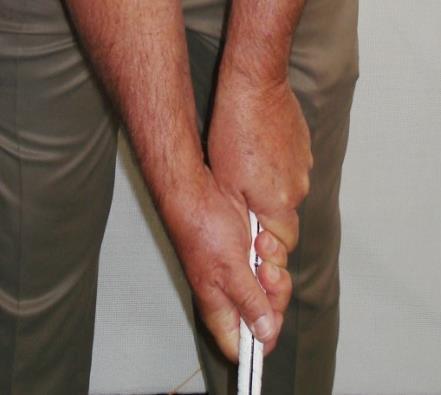 The more your left thumb turns to the left the Weaker your grip will be.