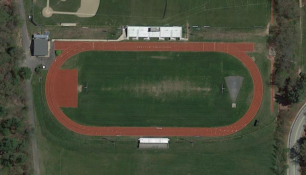 Existing Conditions Track & Field Existing field width of approximately 208. Radius of 104.43 Six (6) lanes on the straightaway.