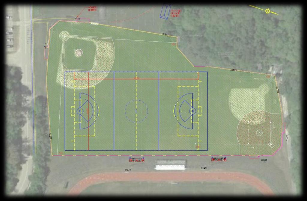 Conceptual Layout Fields 4/5 Large Combination Synthetic Turf Field Improved Drainage System ADA Access to Existing