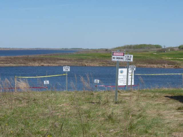 OBSERVATIONS: The wind conditions on May 17 th and May 18th allowed the boom to be pulled by one boat bringing the simulated oil (peat moss) to the skimmer.