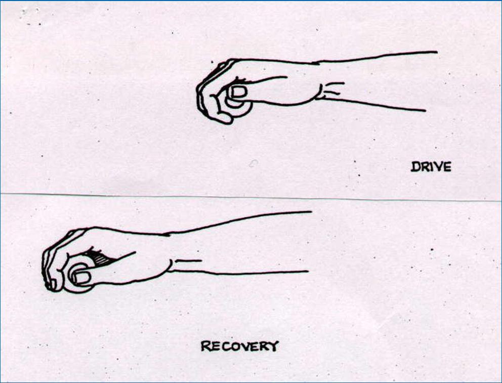 GRIP - SCULLING thumbs over end