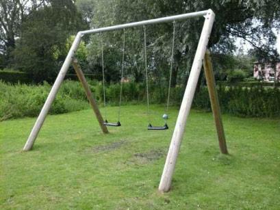 4 - Very Low Risk Swings - 1 Bay 2 Seat (Flat) Manufacturer: Playdale Playgrounds Ltd Surface Type: Grass Matrix Tiles Equipment Yes Surface Area Yes This item is satisfactory - no work required 8 -