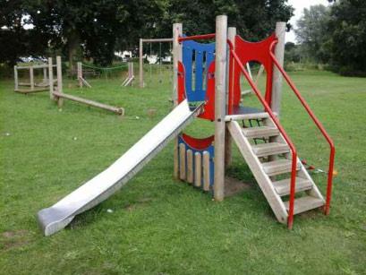 6 - Low Risk Manufacturer: Surface Type: Equipment Surface Area Activity Equipment - Climbing Frame Playdale Playgrounds Ltd Grass Matrix Tiles Yes Yes There is some strimmer damage apparent on the