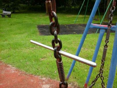 Very Low Risk (Finding 4) Item: Swings - 1 Bay 2 Seat (Cradle) Risk Level: V - Very Low Risk The connecting links are in excess of 8.