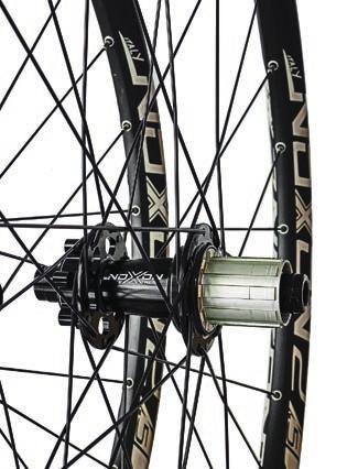 Due to the asymmetric rim shape, the spoke tension is more equally distributed between drive side and brake disc side, which improves the wheel s stiffness and maintains perfect centering over time.