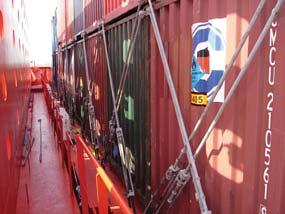 Containers should be in a good condition with doors closed and secure.
