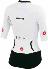 off. The T1:Stealth Top features a full-length YKK Vislon zipper to help make it easy to put on and take off, 3 different fabrics and specific tri position fit to maximize aerodynamics without