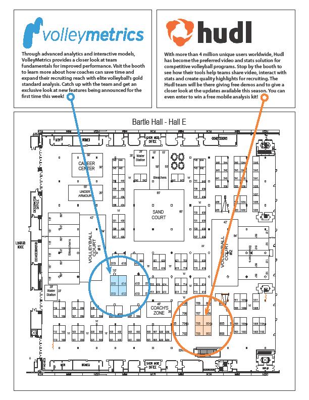 Volleyball Marketplace Floor Map: $1,000 Here s your opportunity to brand your name on something that every attendee should have in their hands!