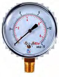 low pressure diaphragm Gauge Model BR500D The Model BR500D Series from Blue Ribbon Corporation is a family of dry, non-fillable, diaphragm-based pressure gauges, designed to provide reliable