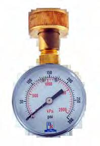 Water pressure test GAUGES Model BRWt The Model BRWT300 water pressure test gauge from Blue Ribbon Corporation is a 2"