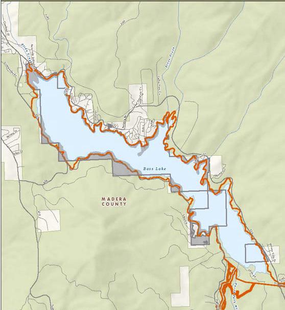 Existing Conditions & Uses Overview Reservoir that is a popular summer recreation destination, with substantial residential and recreation development 1,085 acres in Madera County; 149 acres outside