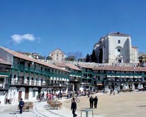 The main Plaza in Chinchón with its charming and