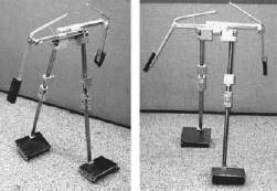 ii Garcia et al. (1998) studied one of the simplest and most common PDWs, the compass walker. It consisted of a point mass located at the hip and each foot (Figure 2-3).