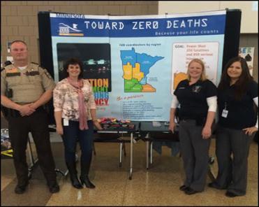 Additionally, the regional TZD coordinator hosted information tables at participating high schools where the students learned more about distracted