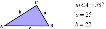 Example 3: In measurements?, a = 10, b = 16, and m<a = 30º. How many distinct triangles can be drawn given these Use the Law of Sines: This example is the Ambiguous Case.