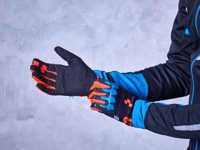 elastane, 10% Armourgel 11926 action team PERFORMANCE MULTISPORT LONG FINGER warming long finger gloves all-round usage CUBE TOUCH MATERIAL inserts on