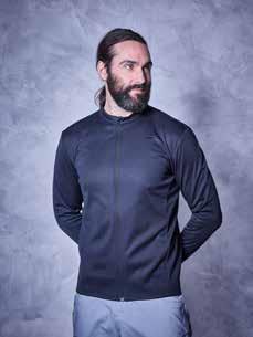 SQUARE SQUARE JERSEY PERFORMANCE L/S full-length zip fleecy fabric for lasting warmth one rear pocket one hidden