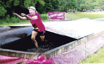 One of the obstacles in the run was the Utopian Tubes a crawl through a mud and water tube ugh! After the race, the girls are not so pristine any more!