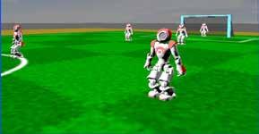 Simulated World: RoboCup SimSpark Control of Soccer robots Sensors Control ( Brain )