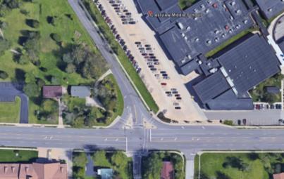 Google 2016 Figure 8.12 Educational facility close to intersection The use of local school registration data is desirable. However, aerial photographs could be used if no other data are available.