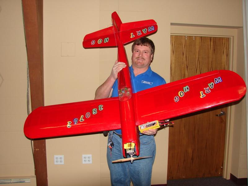 Gerry Dunne had resurrected one of his earliest planes and converted it to electric. It was an AstroHog that originally had a 60-size 2-stroke engine.