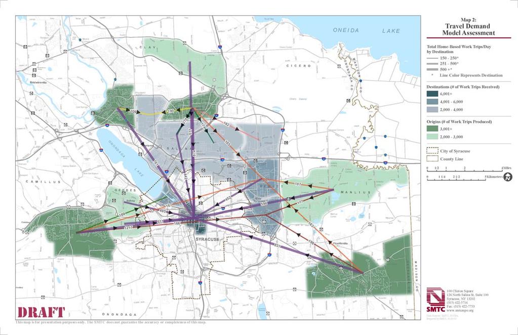 Travel Demand Model Assessment Clustered TAZs* based on shared access to collector roadways.