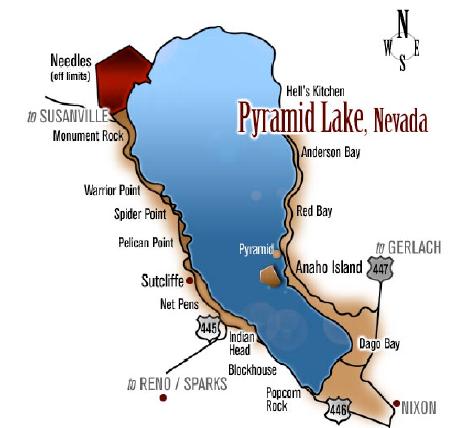 On the Road Again: Pyramid Lake By Don & Pat Sleeper We fished Pyramid Lake March 13th thru March 17 in beautiful weather; Pyramid was almost calm at times, dead calm.