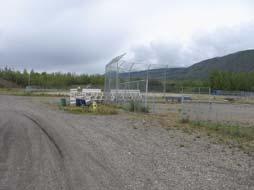 Yukon Government Community Services - 9 - August 2008 Memorial Park. The baseball diamonds are surfaced with sand and gravel and are fully enclosed by chain link fencing.