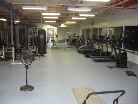 Weight Room with windows
