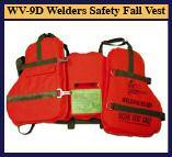 Taylortec WV-9D Welders Safety Fall Vest WV-9D U.S.C.G. App# 160.03/88/0 Hammond, LA 70403 USA + 1 98 42 6266 Type V, flame resistant, inherently buoyant, 3 piece fabric covered foam work vest.