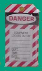 We will provide identified Lockout / Tagout devices, which are durable and difficult to remove. Only certain employees are to install Lockout / Tagout devices. These are.