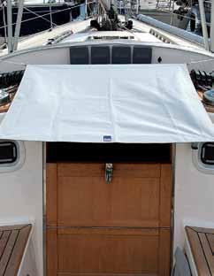 UNIVERSAL COVER STAY PROTECTION SEA RAIL PROTECTOR A multitude of uses includes a hatch cover for wet weather, blinds for hatches or a sunshade.