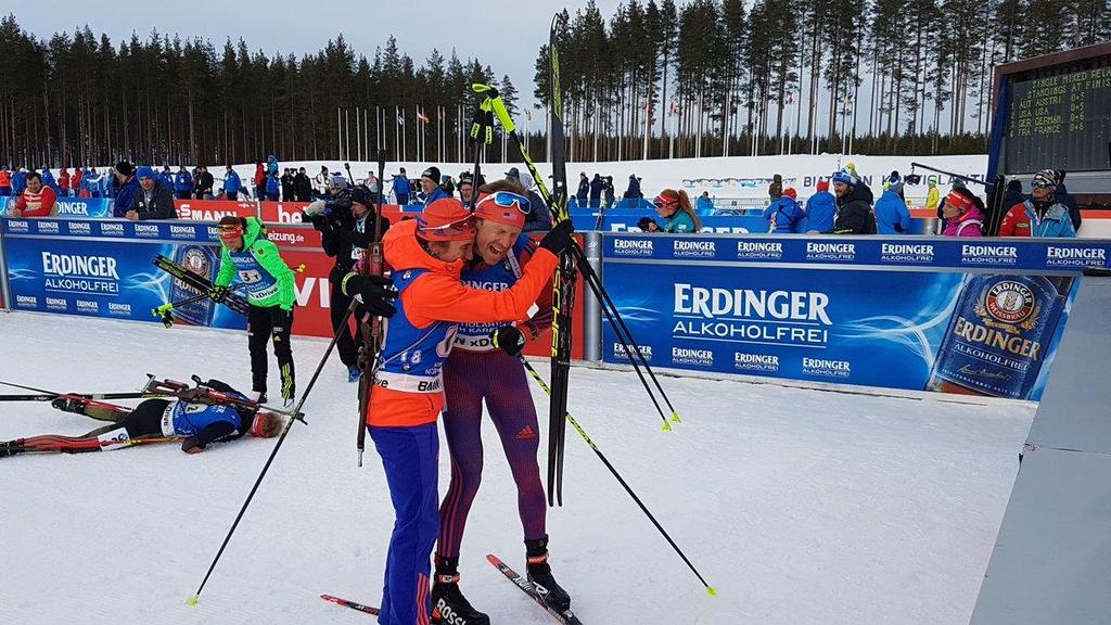 U.S. Biathlon Names 11 to 2017/18 National Team, More on Development Squads BY CHELSEA LITTLEBIATHLON, GENERAL, NEWS, RACING Susan Dunklee and Lowell Bailey celebrate after finishing second in the