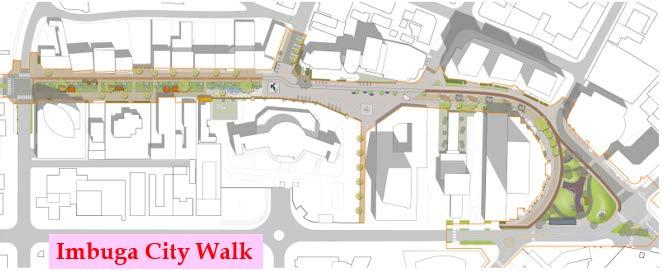 The creation of a pedestrian corridor along this space located at Avenue 4, also identified as Imbuga City Walk, is the first step of