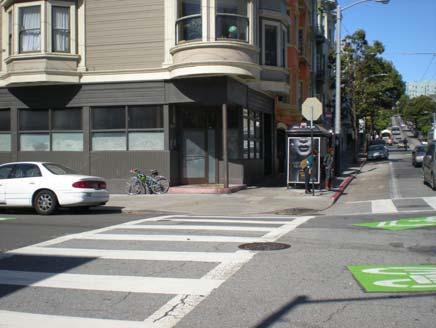 Simply restricting parking at intersections also improves visibility.