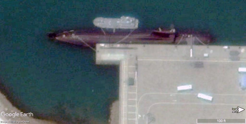 Type 093B Hump 11.5 m Jianggezhuang Naval Base (Jun 2015) u There are few good imagery shots of the Type 093B protuberance, but analysis of those images shows the hump projects 11.