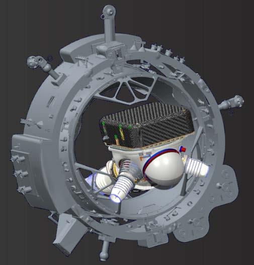 6-2 FGB 800MM HATCH INGRESS/EGRESS HATCH WITH Z2 CAD (MICROGRAVITY EVA) Ideally, pressurized suited crew would be able to translate through spacecraft docking