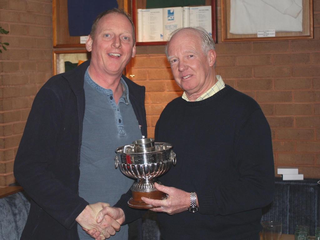 Goodchild receives his Trophy from Dick Craddy