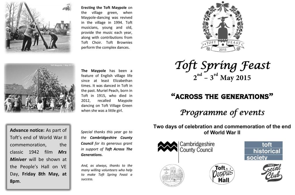 Programme of events, 2-3 May, distributed to