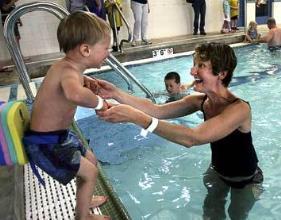 preschool Pre-school swim lessons are designed to meet the unique needs of young children as they develop and strengthen swimming skills. Children are grouped by ability.