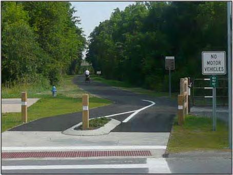 D. Shared-Use Paths Shared-use paths provide a separate right of way for two-way walking and bicycling.